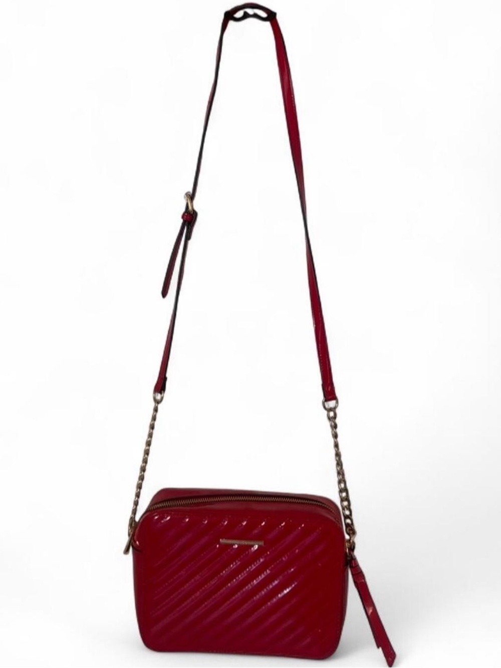 Aldo Red Quilted Crossbody Camera Bag